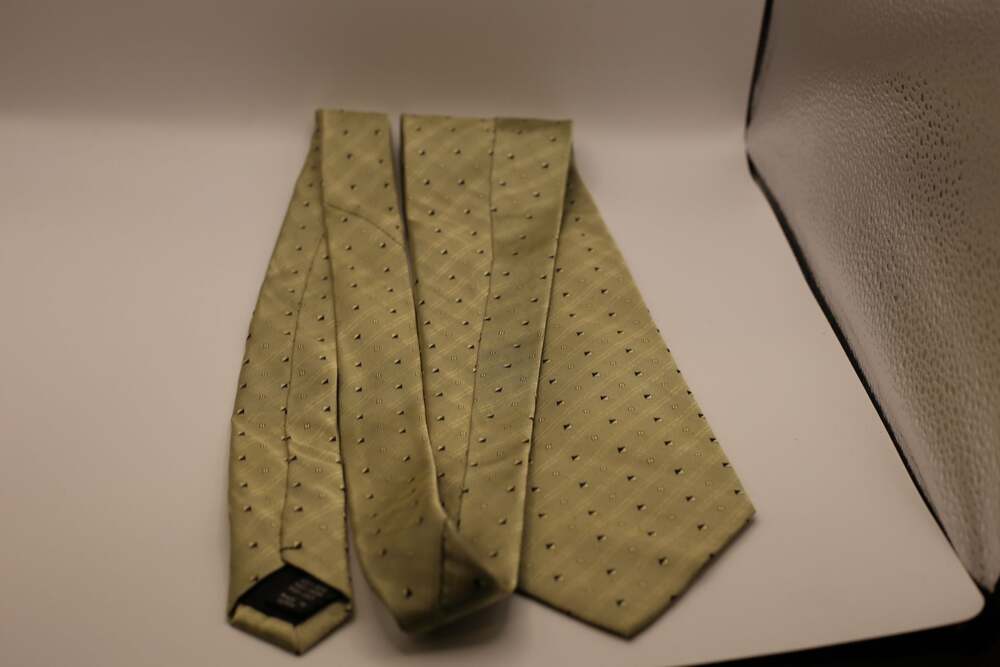 Bergamo New York Hand Made Pure Silk Geometric Print Tie